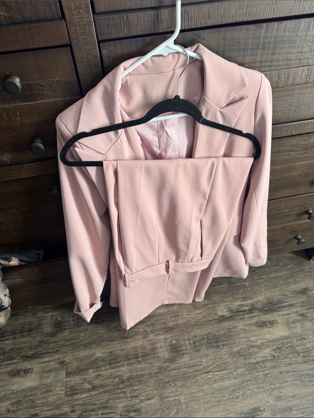 SHEIN Pale Pink Blazer with Matching Trousers